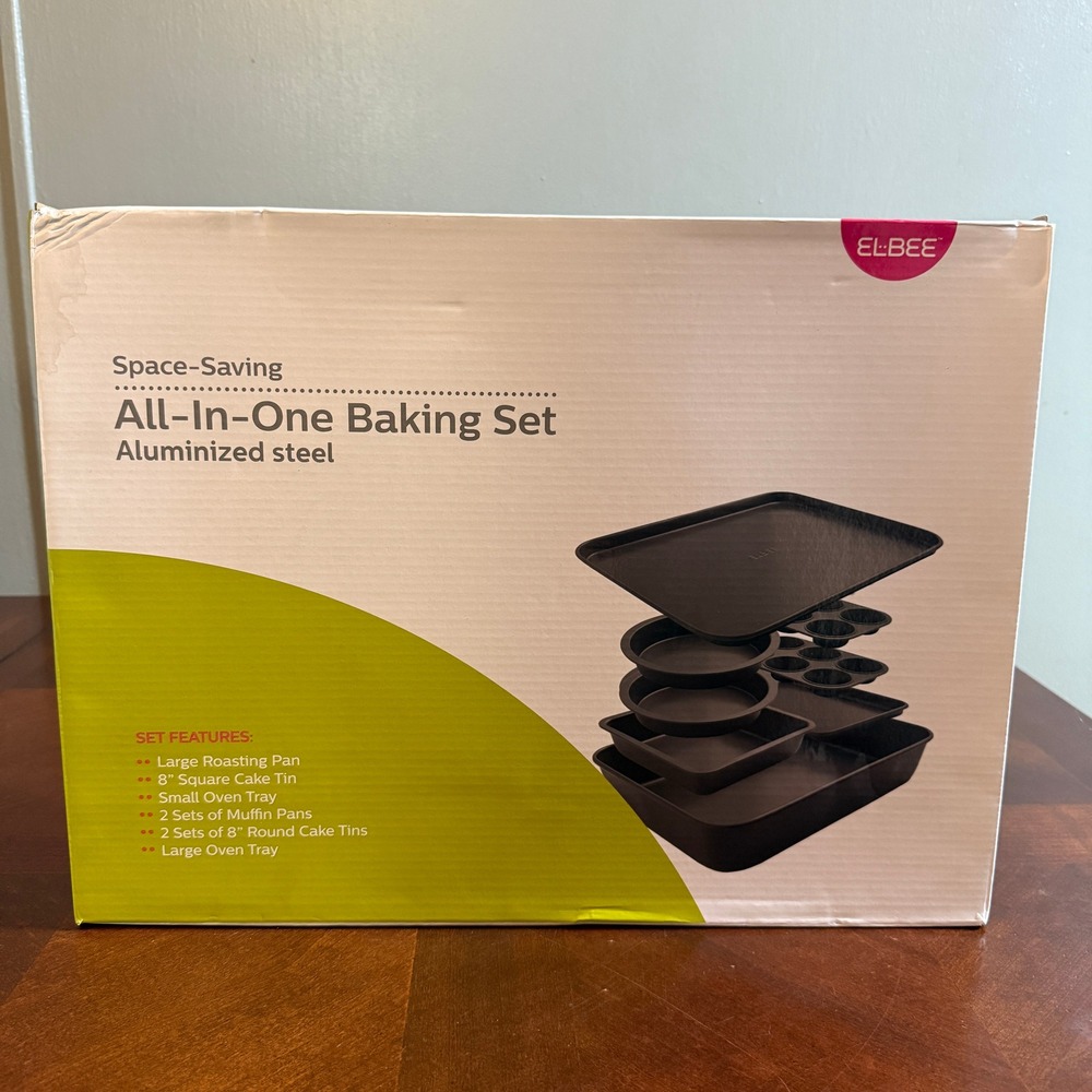 Elbee Space-Saving All-In-One Baking Set Aluminized Steel EB-402